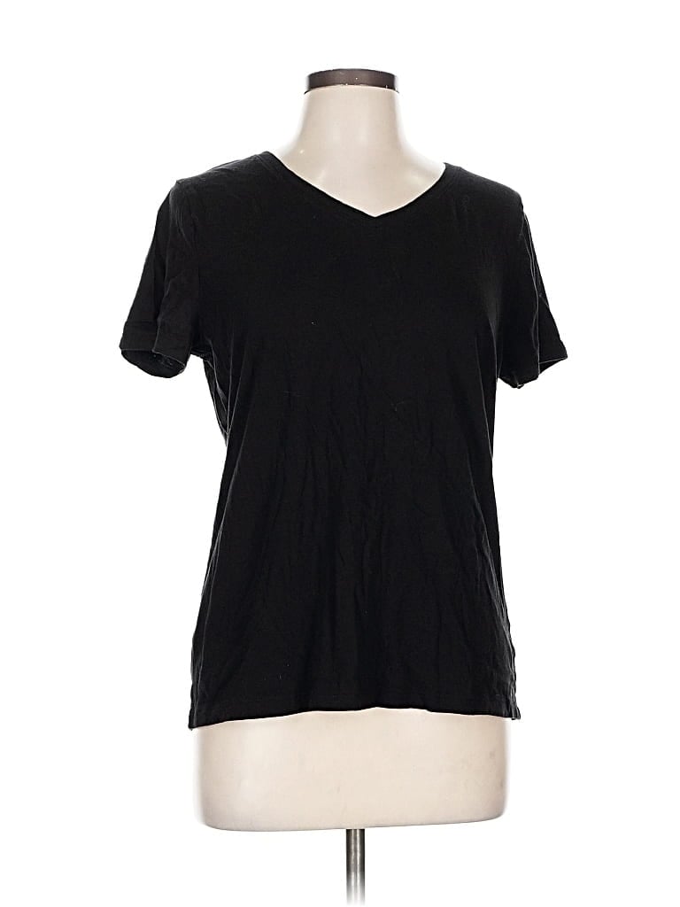 Pre-owned Time And Tru Short Sleeve T-shirt In Black