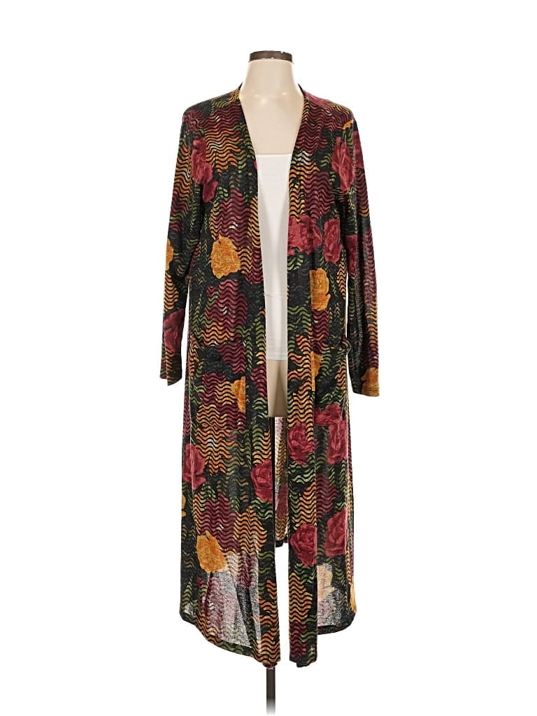 Pre-owned Lularoe Cardigan Sweater In Burgundy