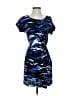 BCBGMAXAZRIA 100% Silk Graphic Blue Cocktail Dress Size XXS - photo 1