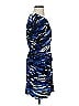 BCBGMAXAZRIA 100% Silk Graphic Blue Cocktail Dress Size XXS - photo 4