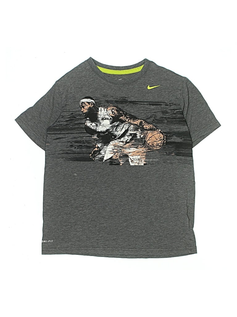 Pre-owned Nike Kids' Active T-shirt In Gray