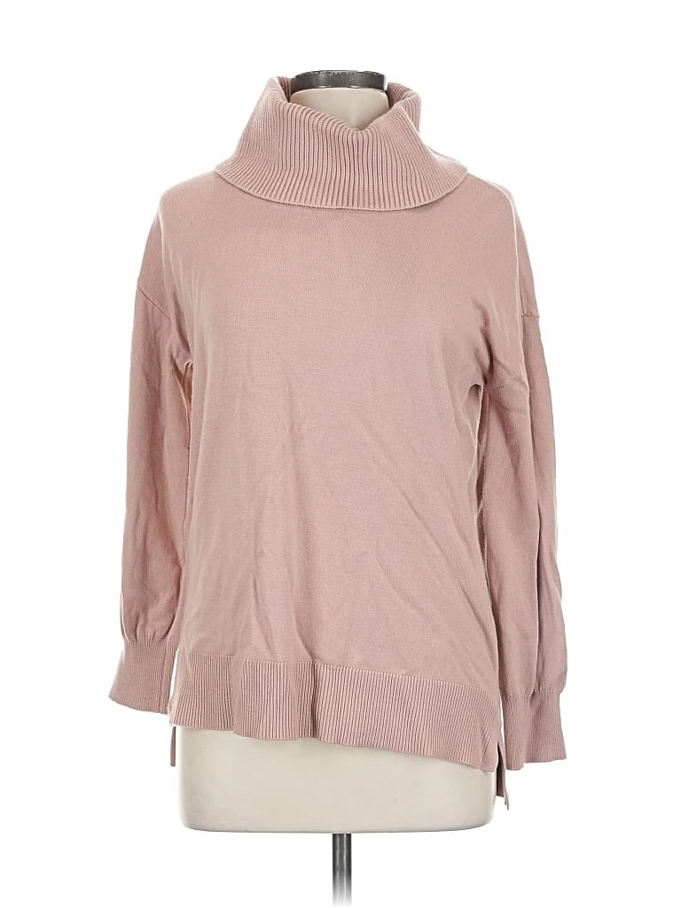 Pre-owned Ann Taylor Loft Turtleneck Sweater In Pink
