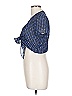 DressBarn 100% Polyester Blue Short Sleeve Blouse Size 10 (petite) - photo 5