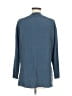 E3 by Etcetera 100% Silk Blue Long Sleeve Silk Top Size 6 - photo 2