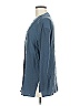 E3 by Etcetera 100% Silk Blue Long Sleeve Silk Top Size 6 - photo 5