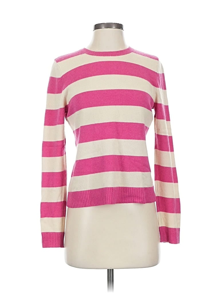 Pre-owned Calvin Klein Cashmere Pullover Sweater In Pink