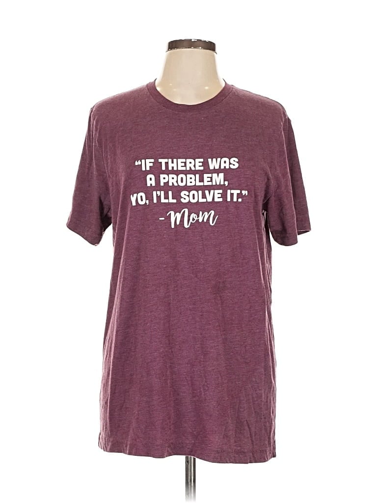 Pre-owned Assorted Brands Short Sleeve T-shirt In Burgundy