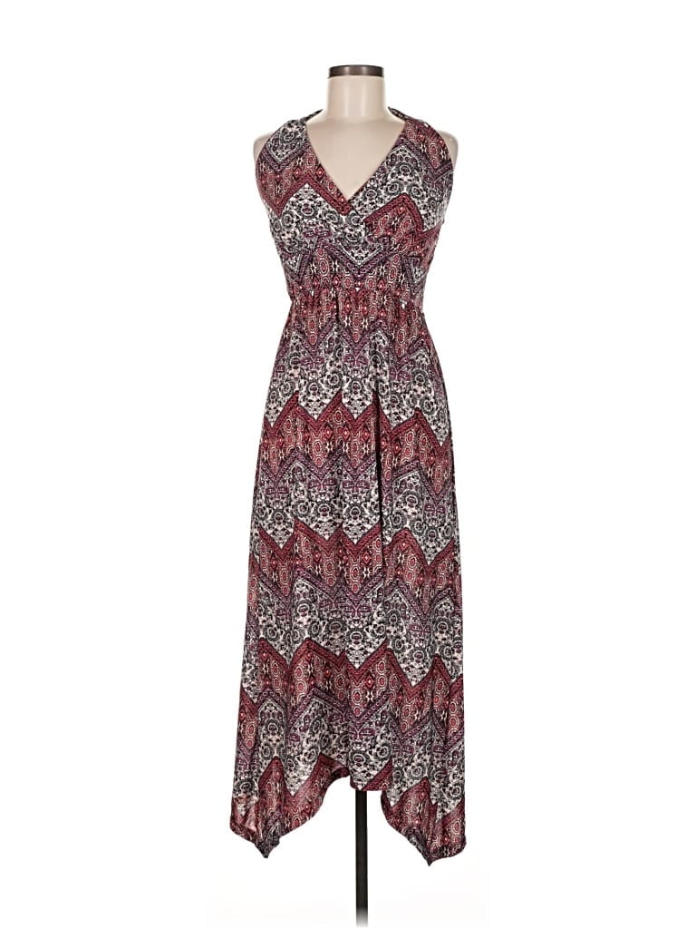 Pre-owned French Laundry Casual Dress In Burgundy