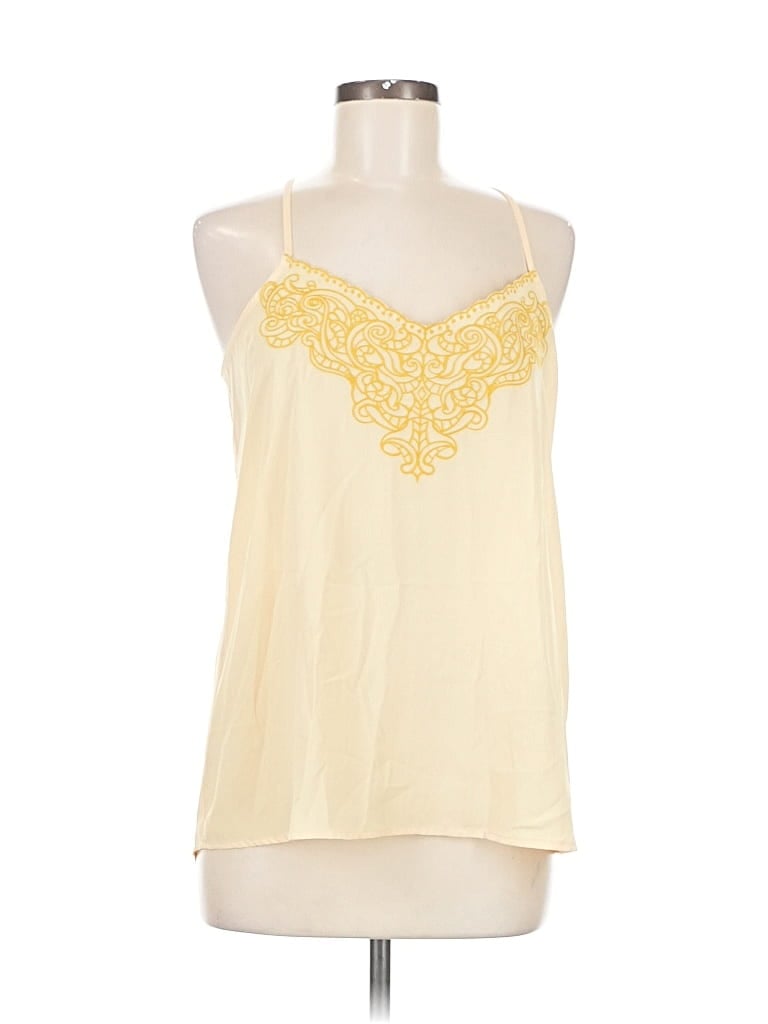 Pre-owned Express Sleeveless Blouse In Yellow