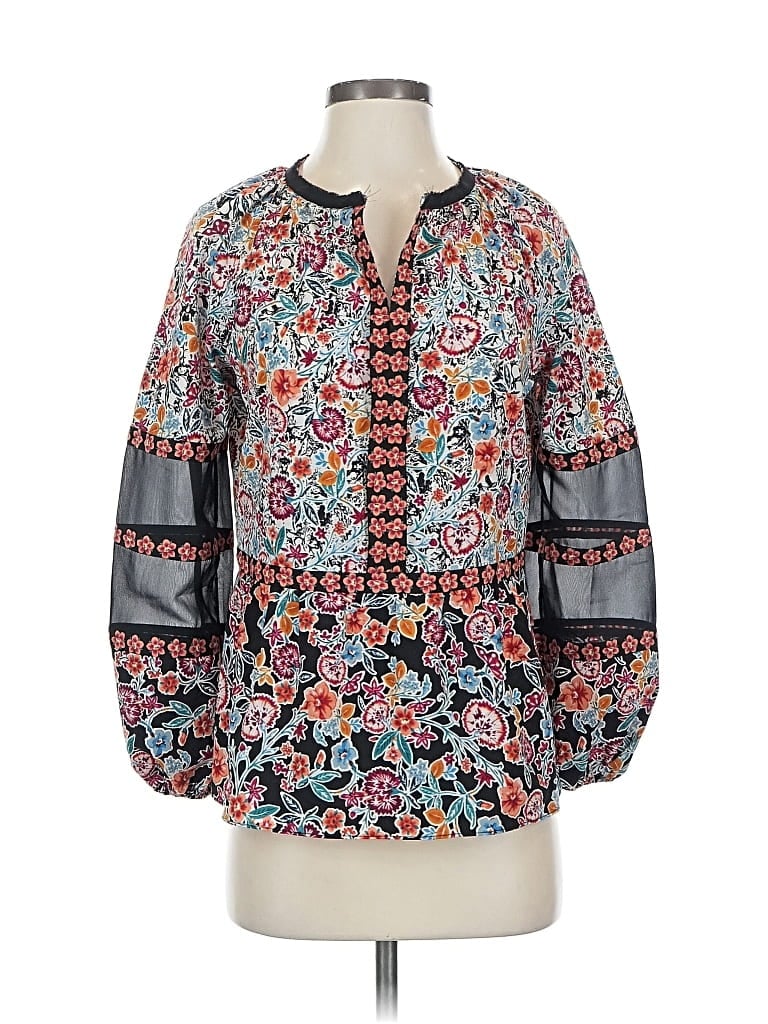 Pre-owned Laundry By Shelli Segal 3/4 Sleeve Blouse In Blue