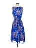 JH Evenings 100% Polyester Paisley Blue Casual Dress Size 4 - photo 1
