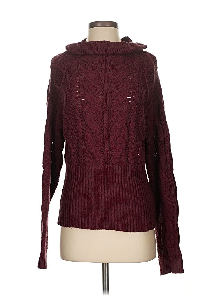 Pre-owned Vince Camuto Pullover Sweater In Burgundy