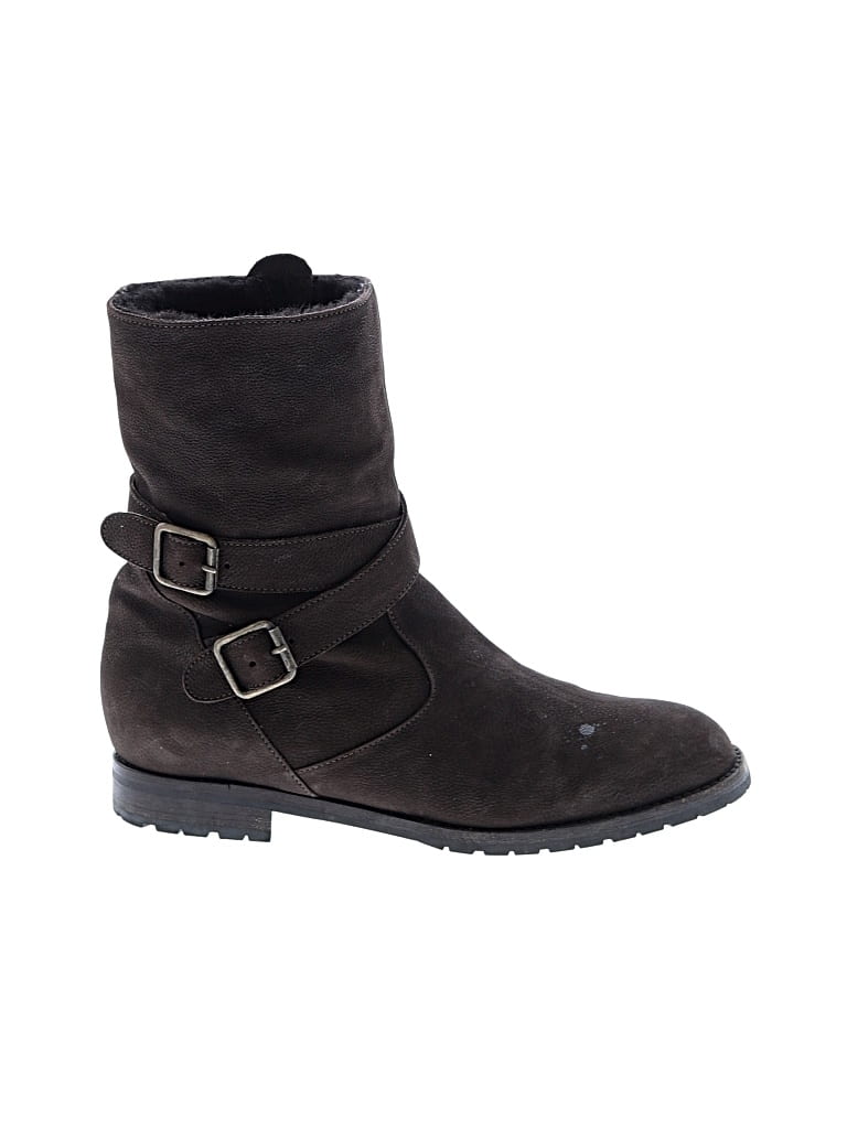 Pre-owned Manolo Blahnik Ankle Boots In Brown