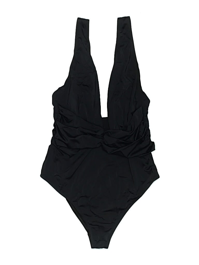 Pre-owned Asos Design One Piece Swimsuit In Black