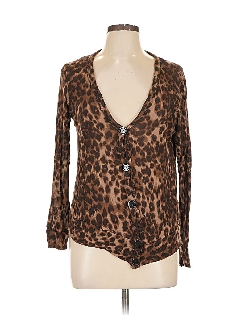 Pre-owned French Laundry Cardigan Sweater In Brown