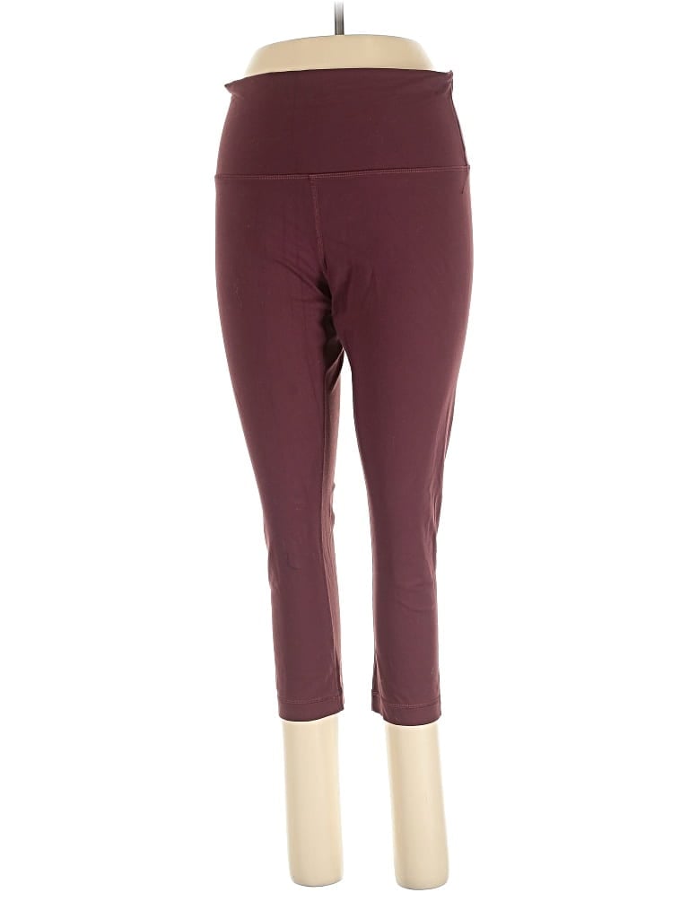 Pre-owned Lululemon Athletica Active Pants In Burgundy