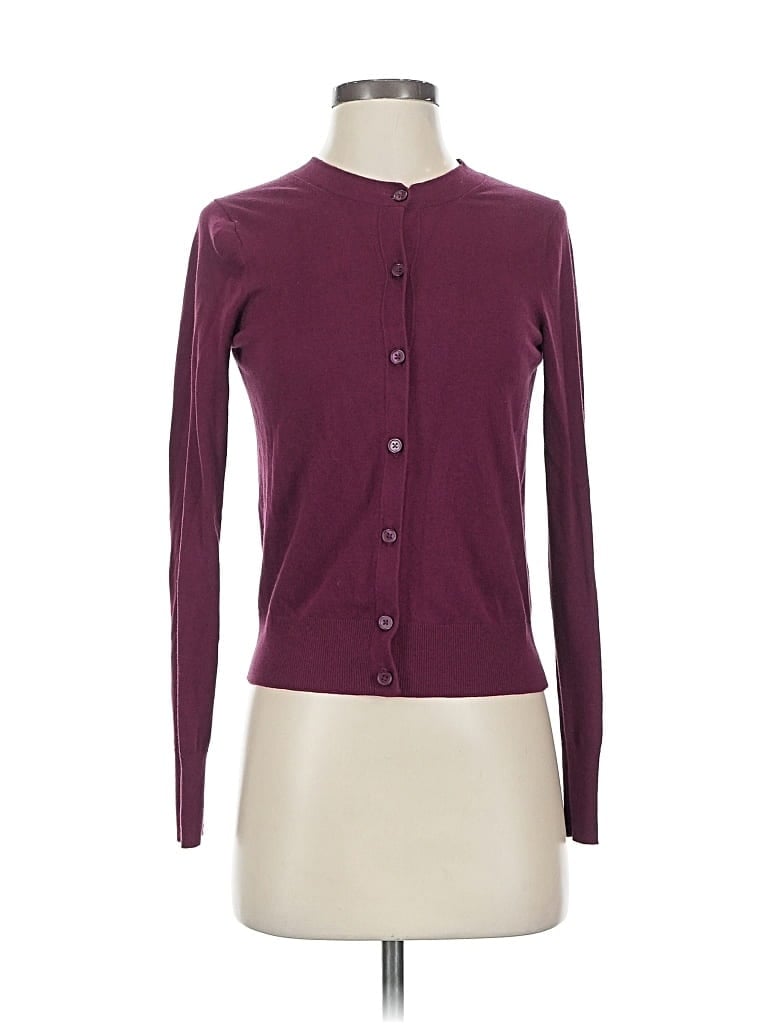 Pre-owned Banana Republic Factory Store Cardigan Sweater In Burgundy
