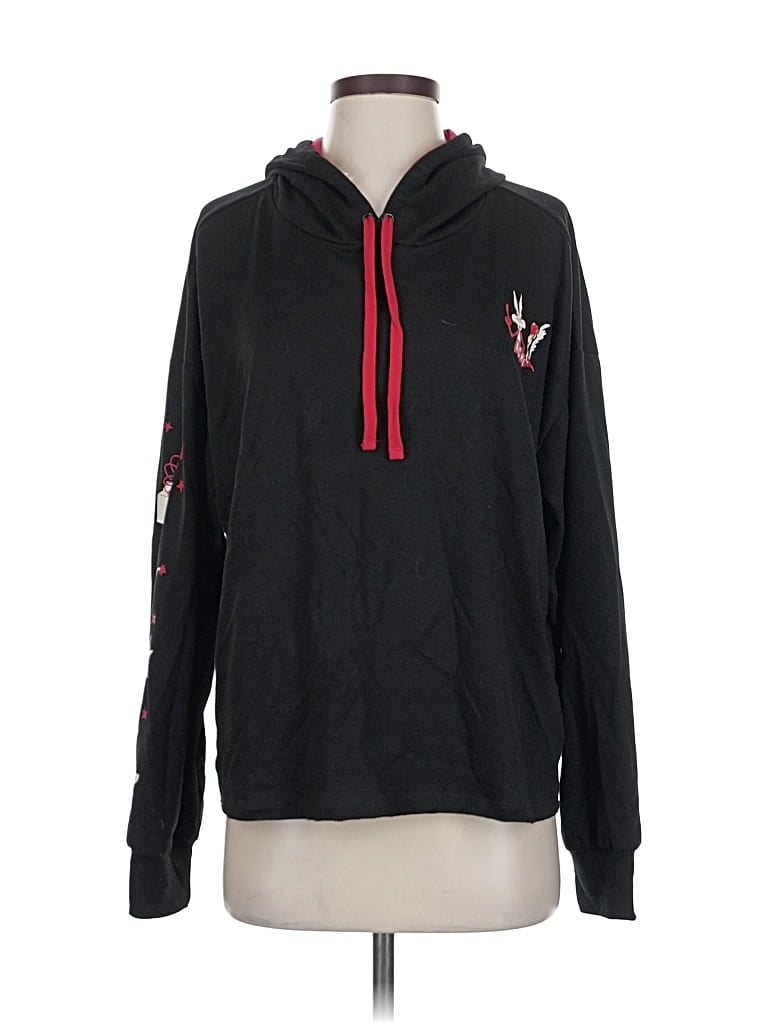 Pre-owned Looney Tunes Pullover Hoodie In Black