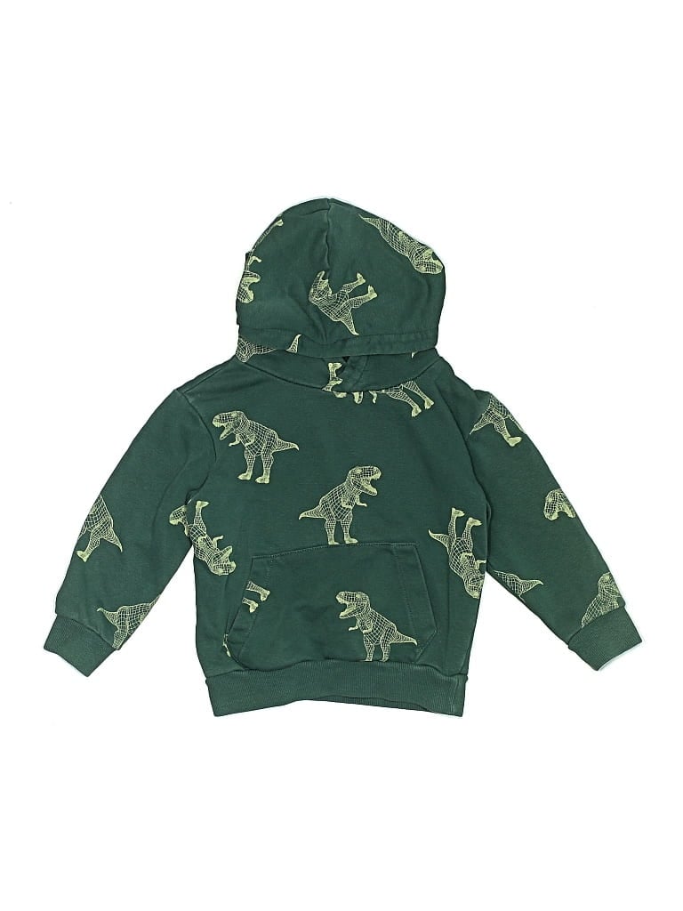 H&M Pre-owned Kids' Pullover Hoodie In Green