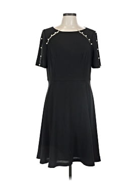 sachin and babi light blue dress Shani Bell-Sleeve Laser-Cut Crepe Dress