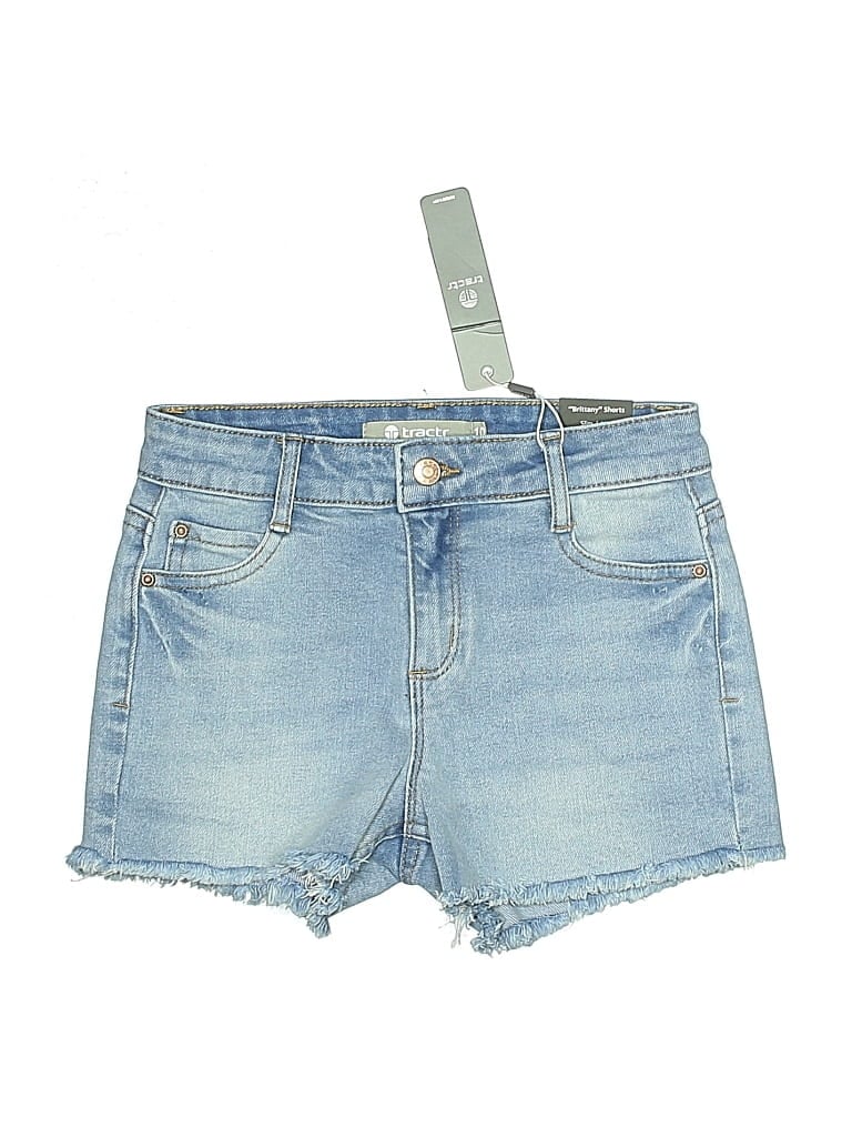 Tractr Denim Shorts In Blue