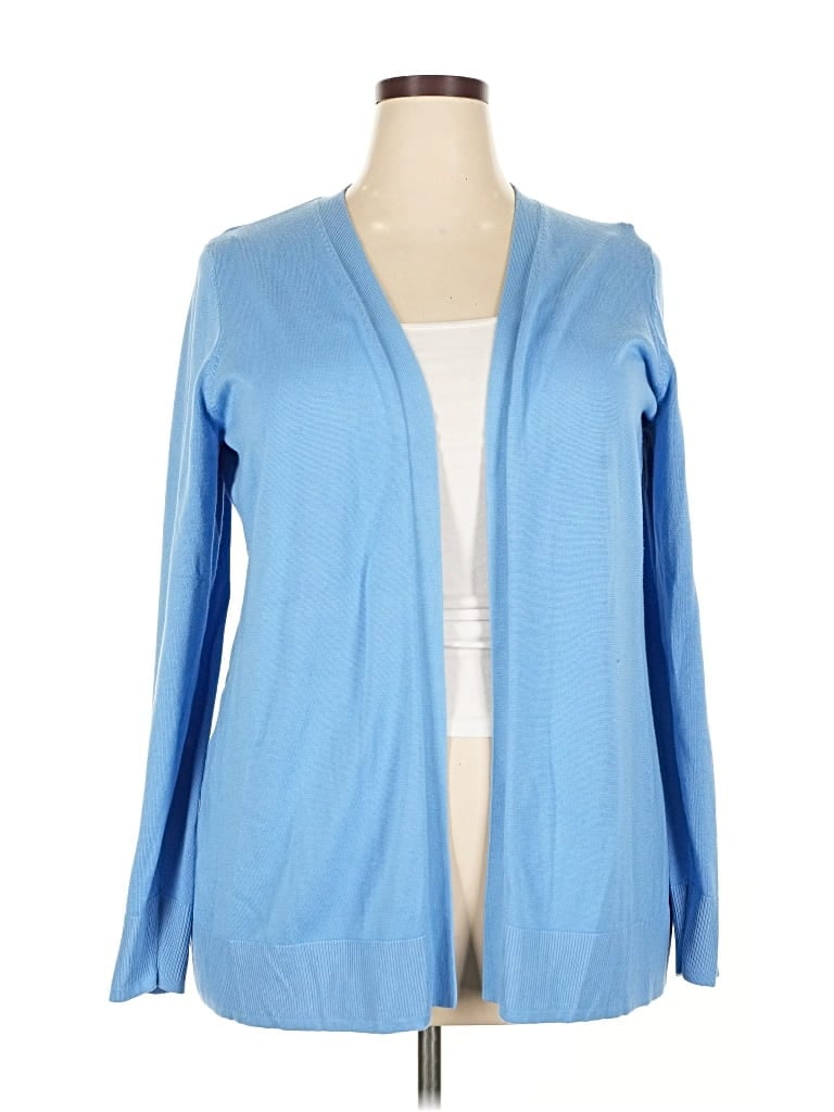 Pre-owned Lane Bryant Cardigan Sweater In Blue