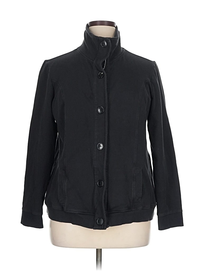 Pre-owned Christopher & Banks Cardigan Sweater In Black