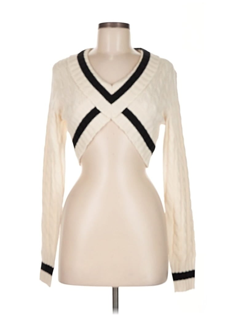 Pre-owned Blanc Cardigan Sweater In White