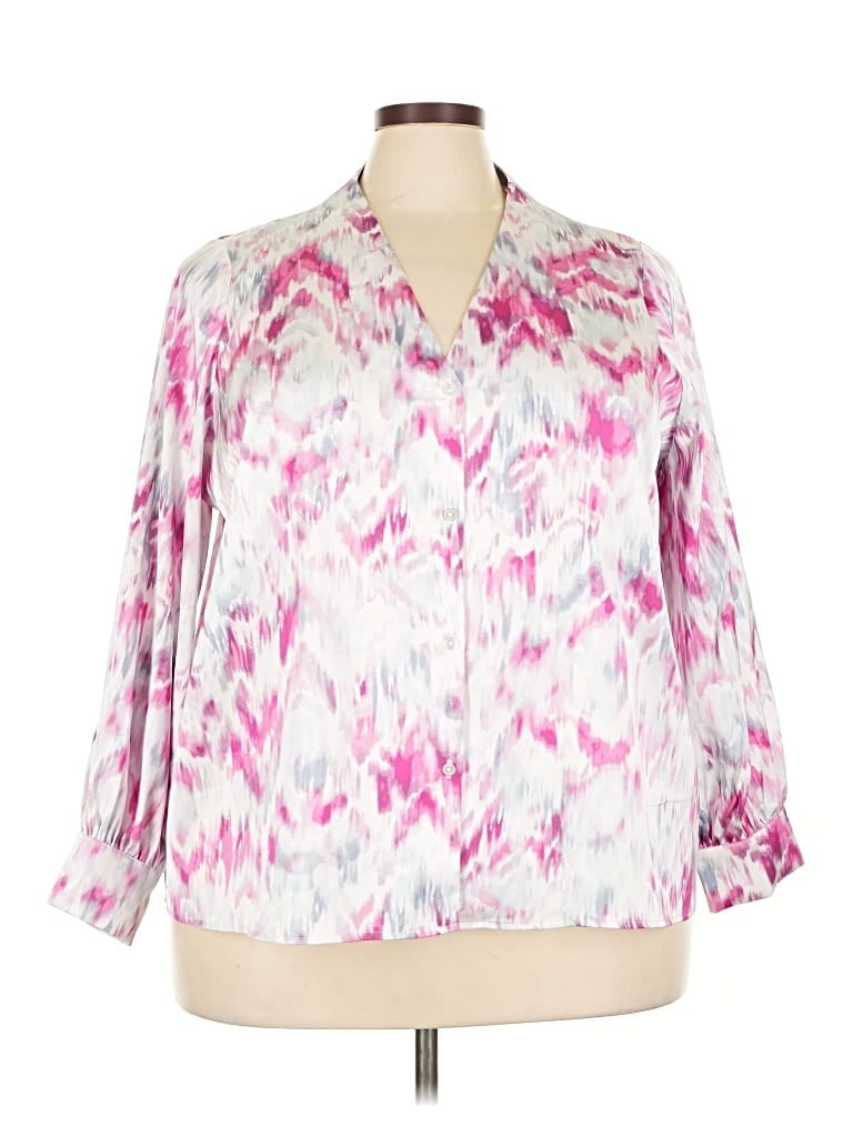 HALOGEN Pre-owned 3/4 Sleeve Blouse In Pink