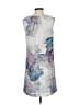 H&M 100% Polyester Print Gray Cocktail Dress Size 4 - photo 2
