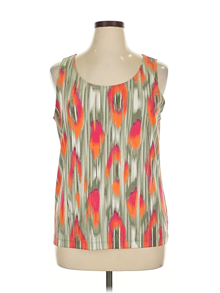 Pre-owned Easywear By Chico's Tank Top Orange Strapless Neckline Tops