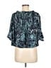 Lovestitch Floral Teal 3/4 Sleeve Blouse Size M - photo 2