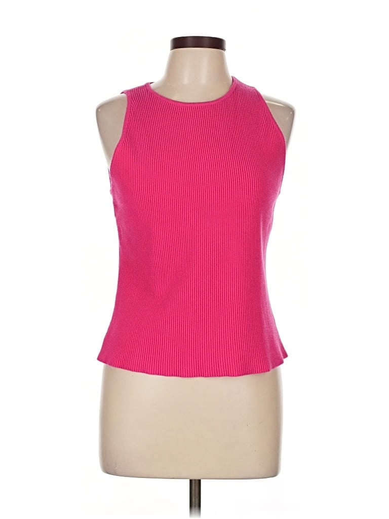 Pre-owned Bar Iii Sleeveless Top Pink Halter Neckline Tops