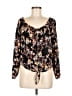 Jolt 100% Rayon Black Long Sleeve Blouse Size M - photo 1