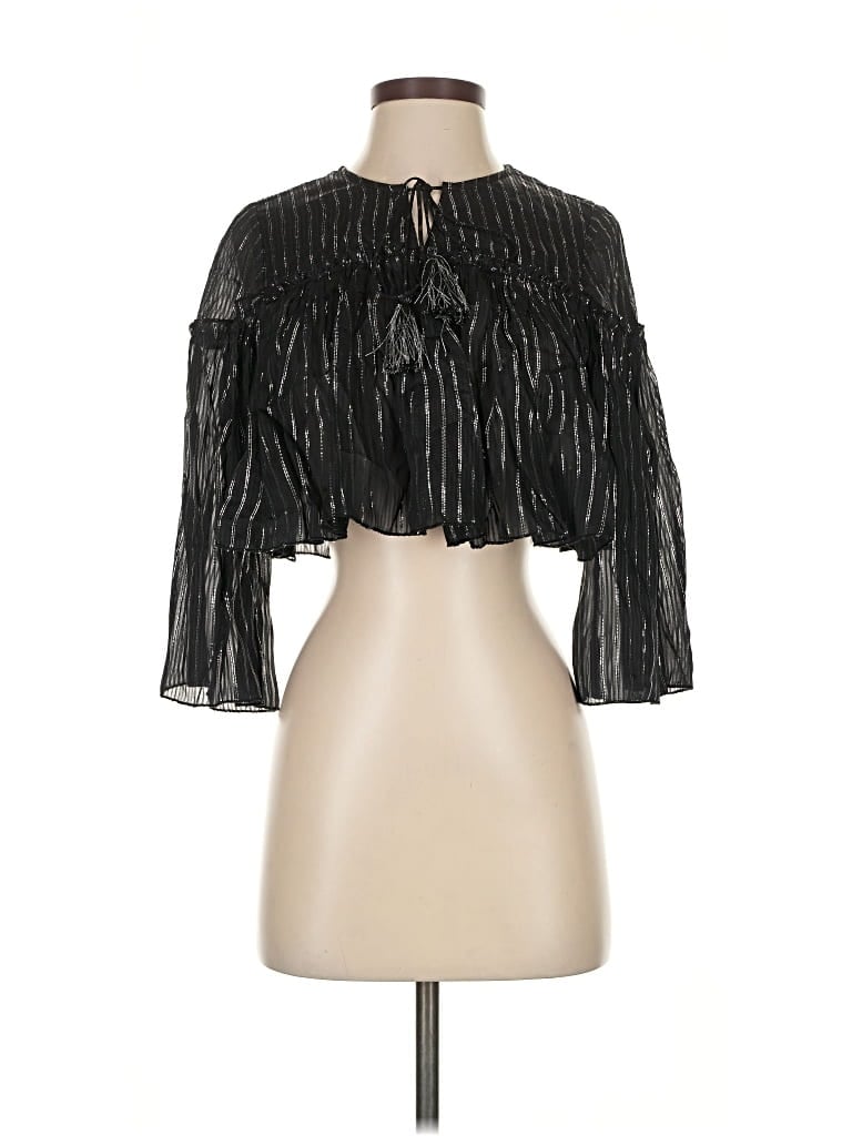 NSR Pre-owned 3/4 Sleeve Blouse In Black