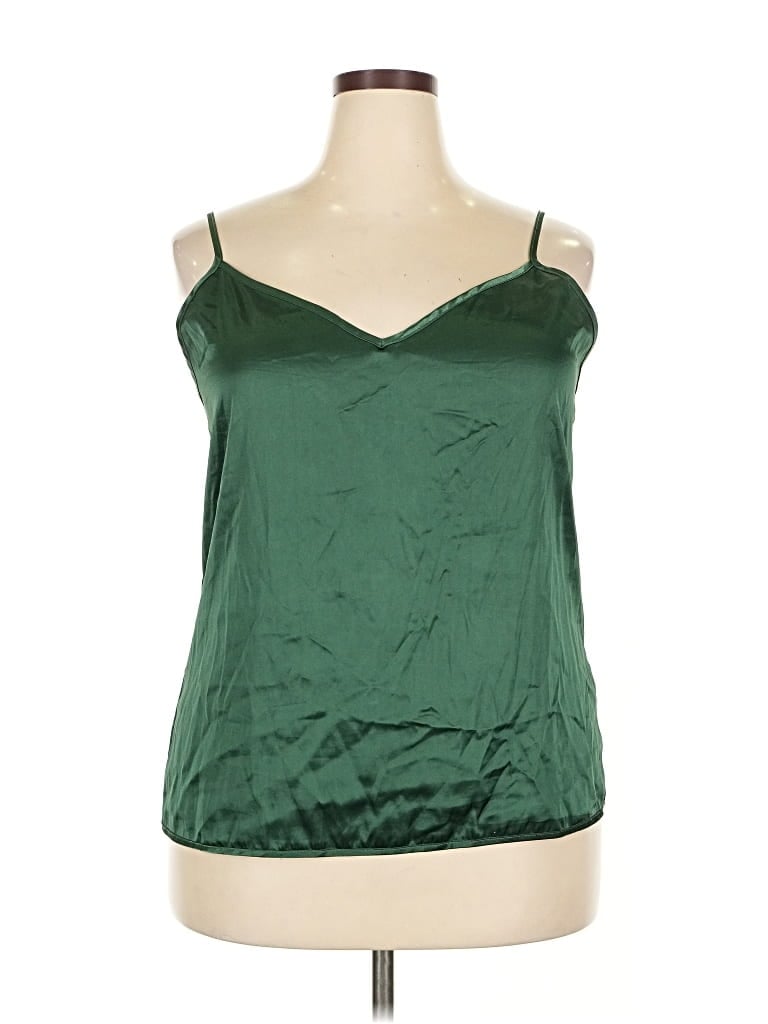 Pre-owned Unbranded Tank Top Green Strapless Neckline Tops
