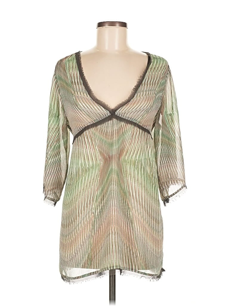 Pre-owned Cabi 3/4 Sleeve Blouse In Green