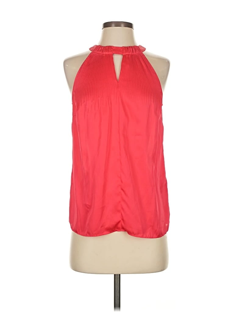 Pre-owned Laundry By Shelli Segal Tank Top Red Halter Neckline Tops