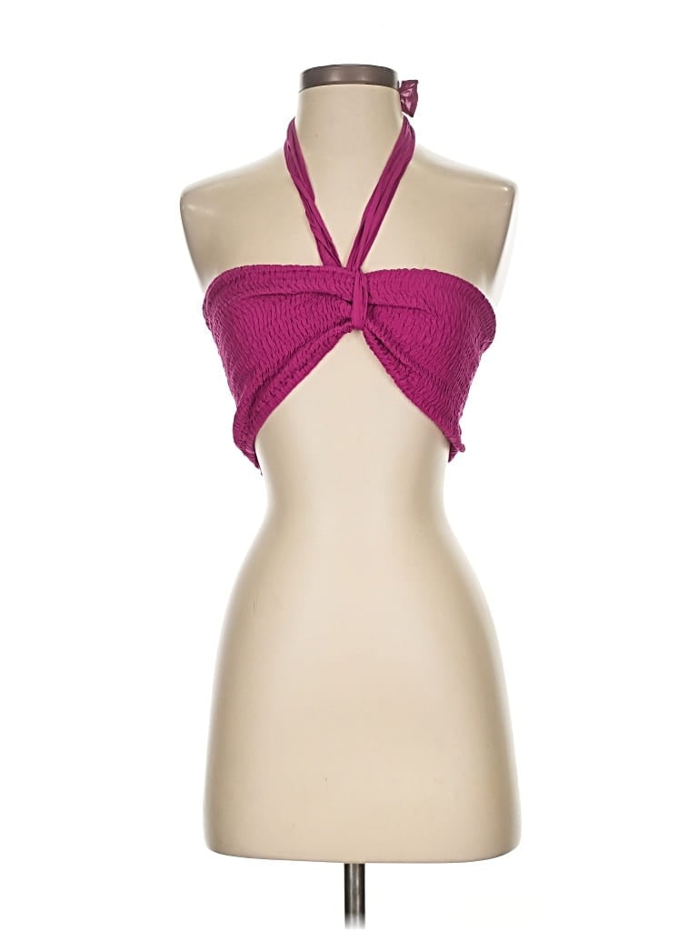 Pre-owned Aakaa Tank Top Pink Halter Neckline Tops