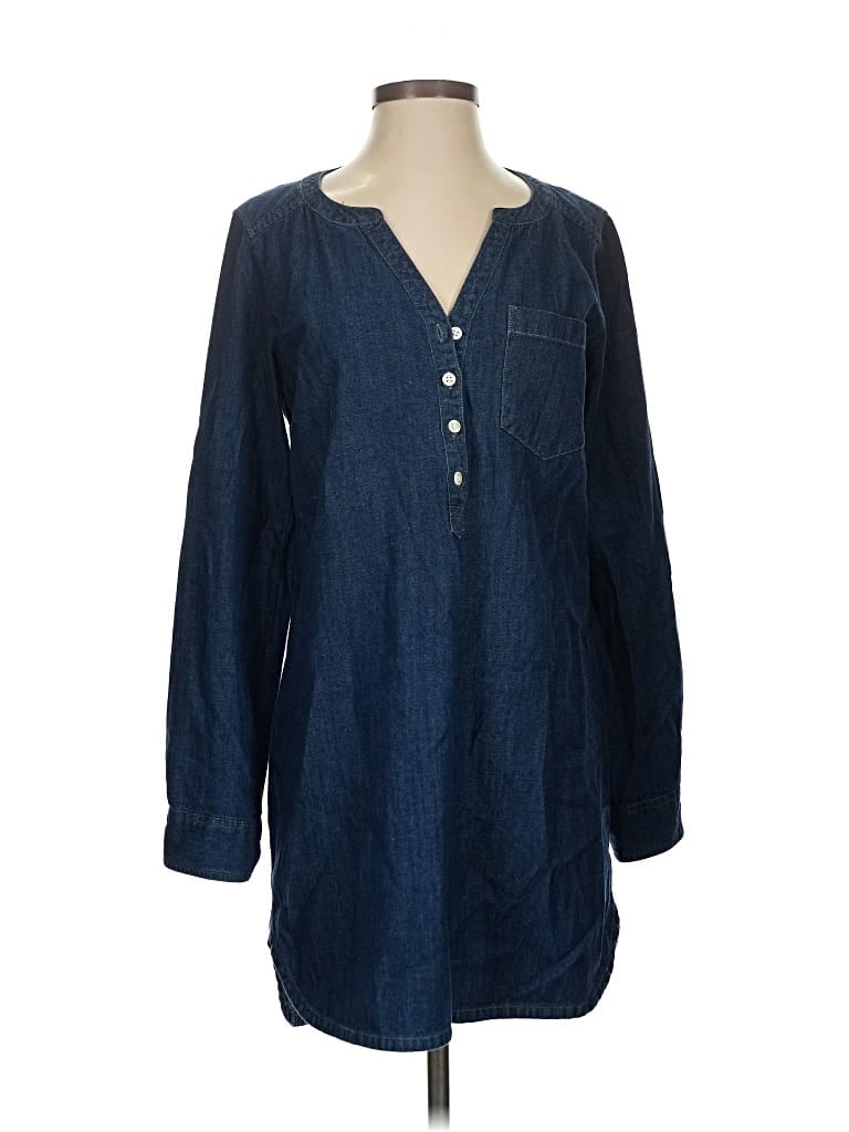 Pre-owned Express Outlet Casual Dress In Blue