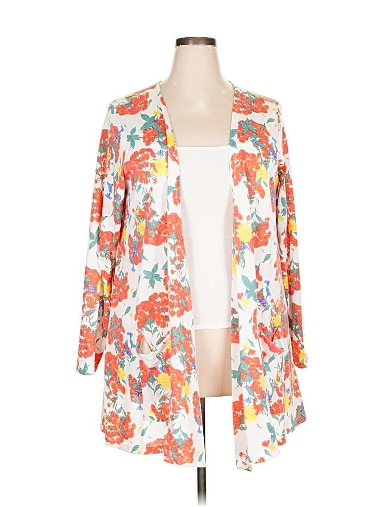 Pre-owned Lularoe Kimono In Orange