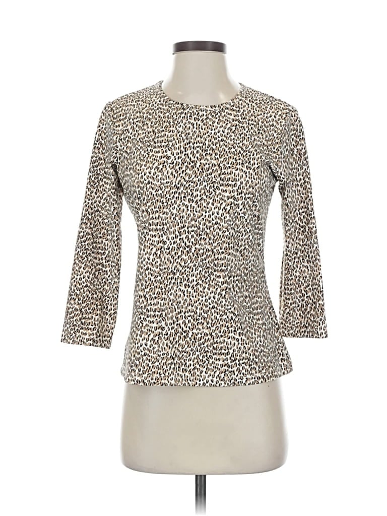 Pre-owned J. Mclaughlin 3/4 Sleeve T-shirt In White