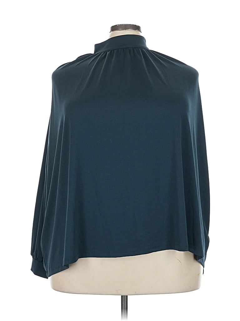 H&M Pre-owned 3/4 Sleeve Blouse In Blue