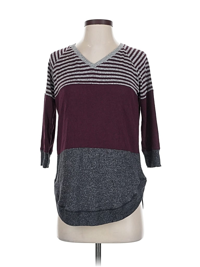 Pre-owned Maurices Pullover Sweater In Burgundy