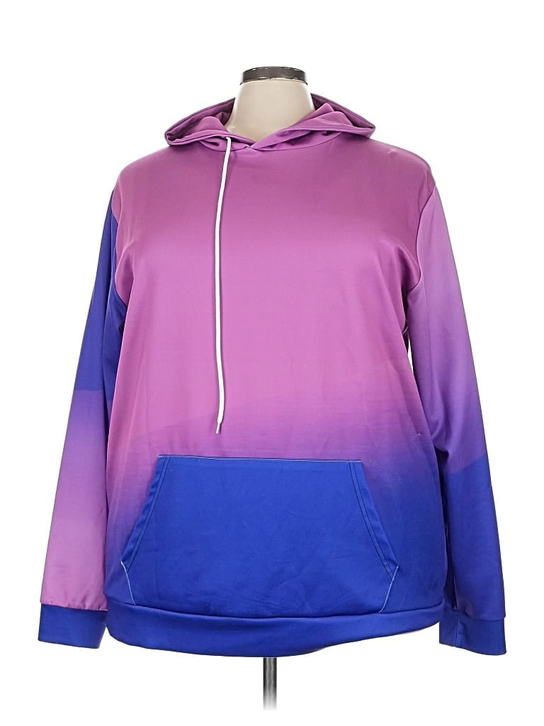 Pre-owned Unbranded Pullover Hoodie In Purple