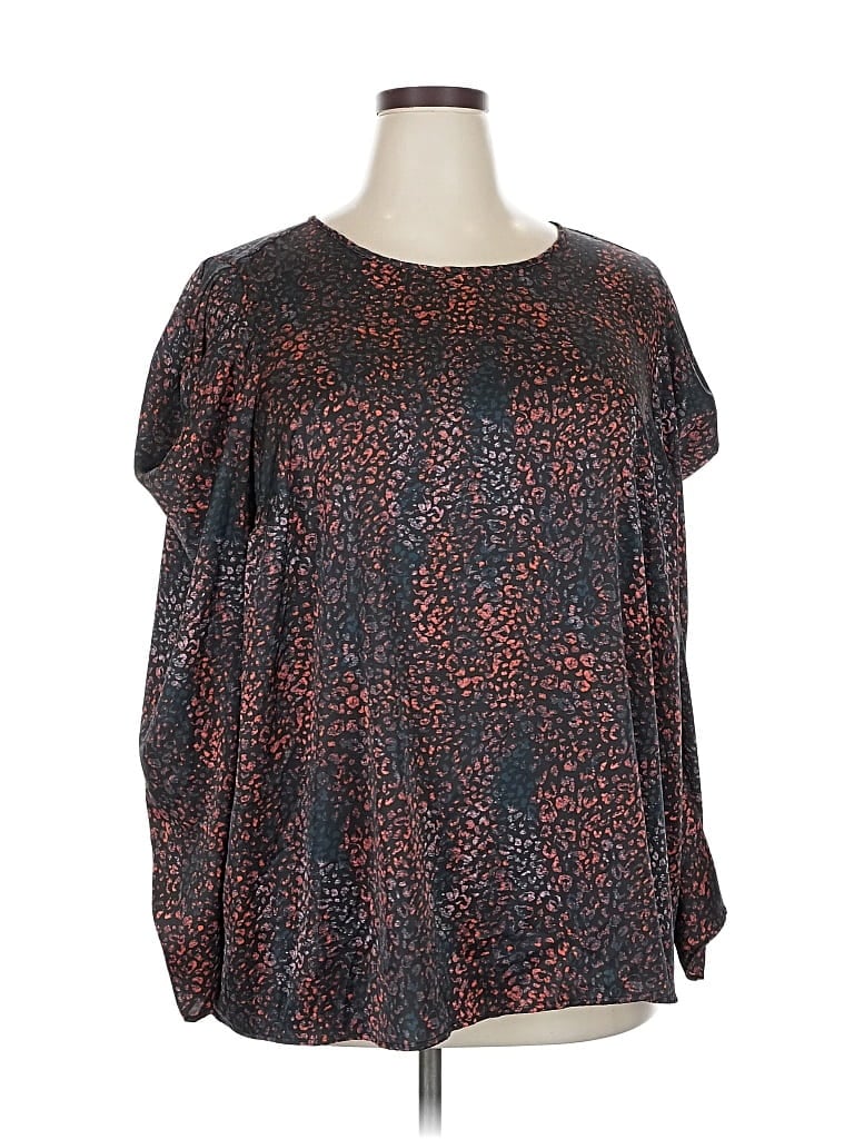 Pre-owned Torrid Long Sleeve Blouse In Black