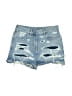Givenchy 100% Cotton Blue Destroyed Denim Shorts Size 27 (4) - photo 1