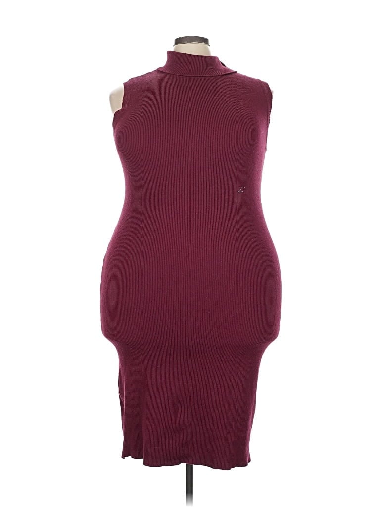 Pre-owned Eloquii Cocktail Dress In Burgundy