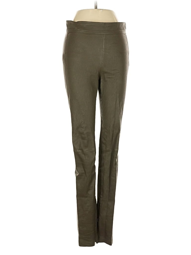 Pre-owned Helmut Lang Leather Pants In Green