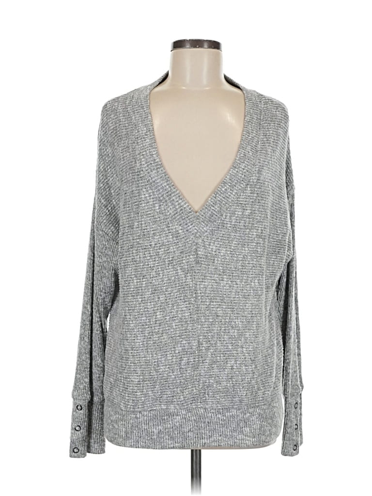 Pre-owned Evereve Pullover Sweater In Gray